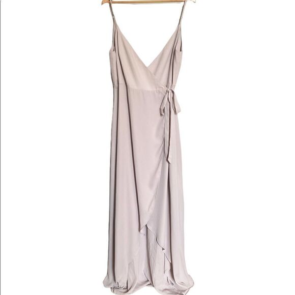 Show mr Your Mumu Liz Maxi Dress Soft Beige chiffon Size Extra Large NWT - Picture 5 of 9